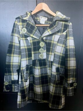 Papillon Vintage Plaid Pea Coat